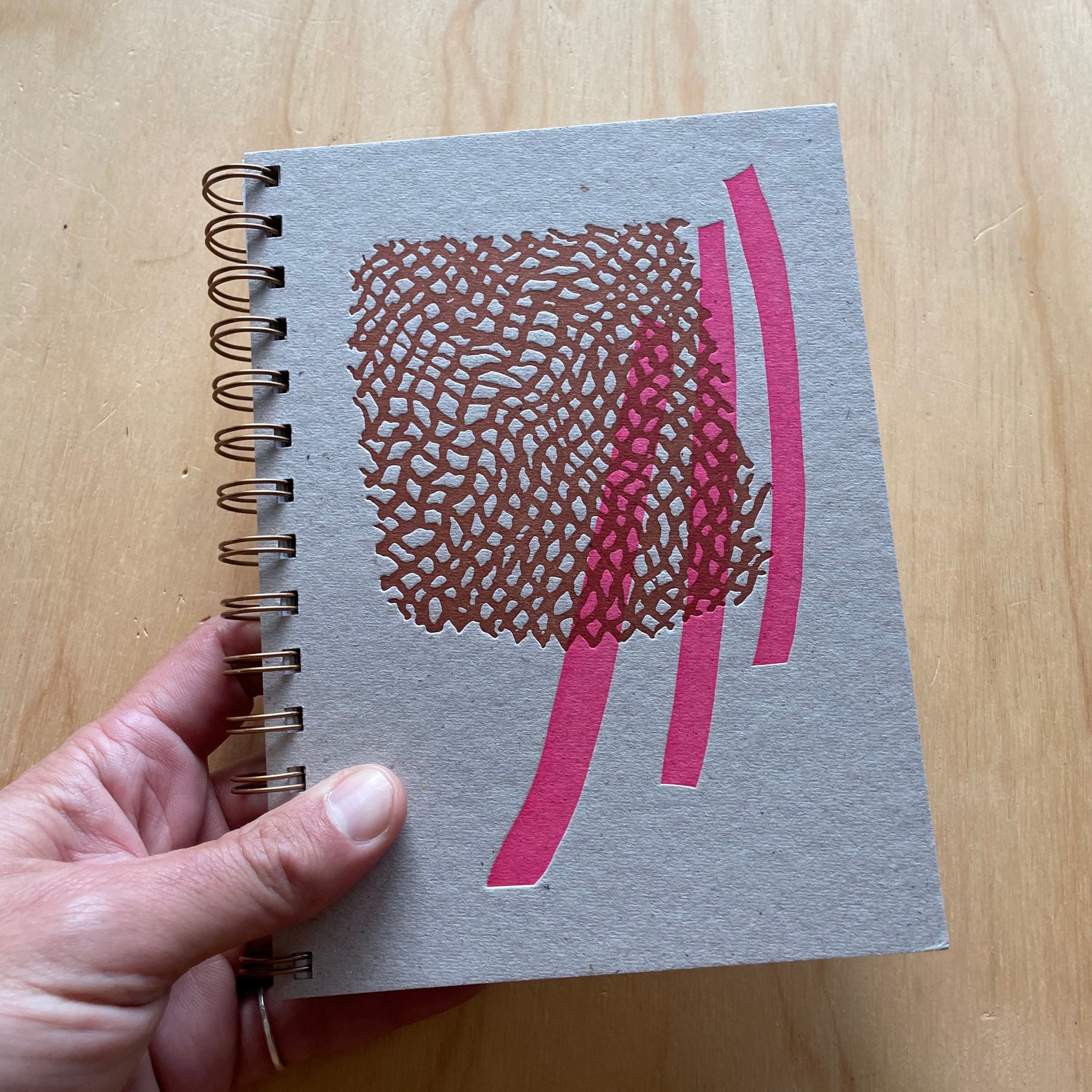 Rust Pink Breeze Notebook by Meshwork Press