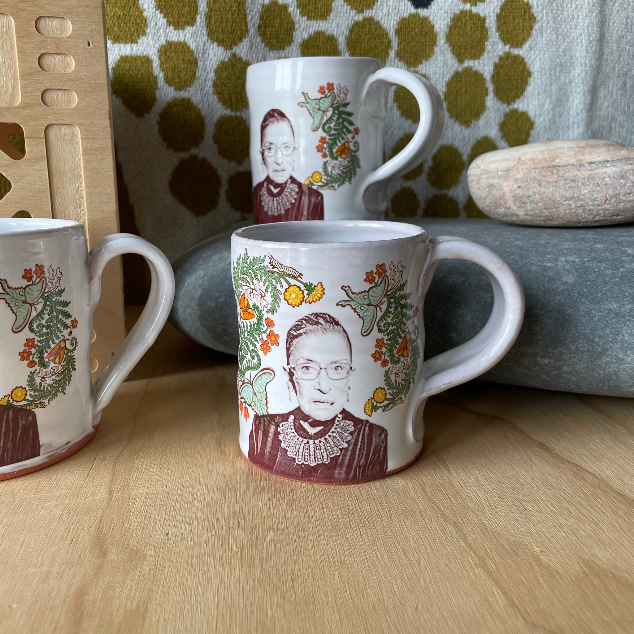 Ruth Bader Ginsburg (RBG) Decorated Ceramic Mug by Justin Rothshank