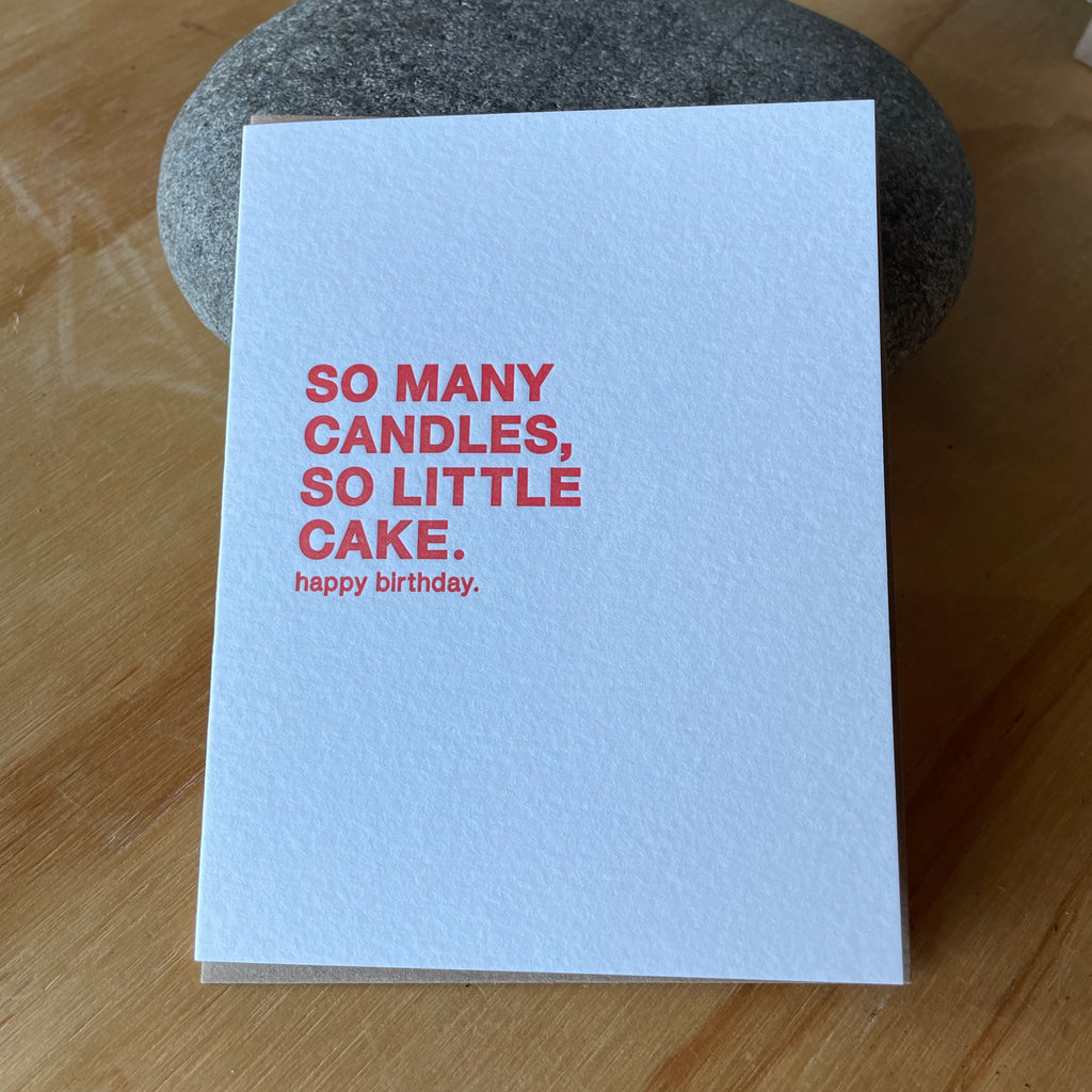 SO MANY CANDLES Letterpress Greeting Card by Sapling Press