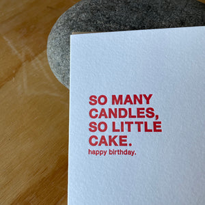 SO MANY CANDLES Letterpress Greeting Card by Sapling Press