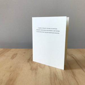 Organic Vegetables, Regular Donuts Letterpress Greeting Card by Sapling Press - Upstate MN 