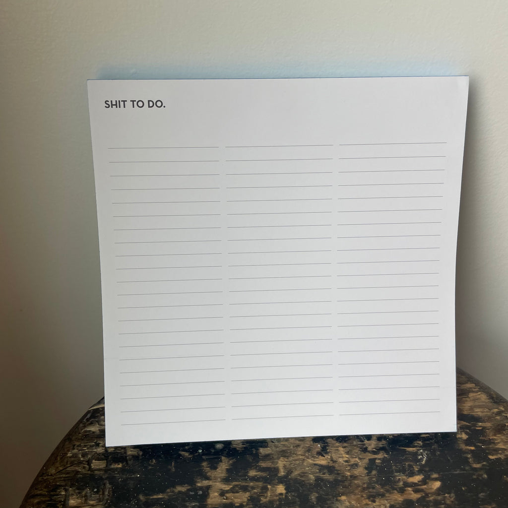 Shit to Do List Pad by Sapling Press
