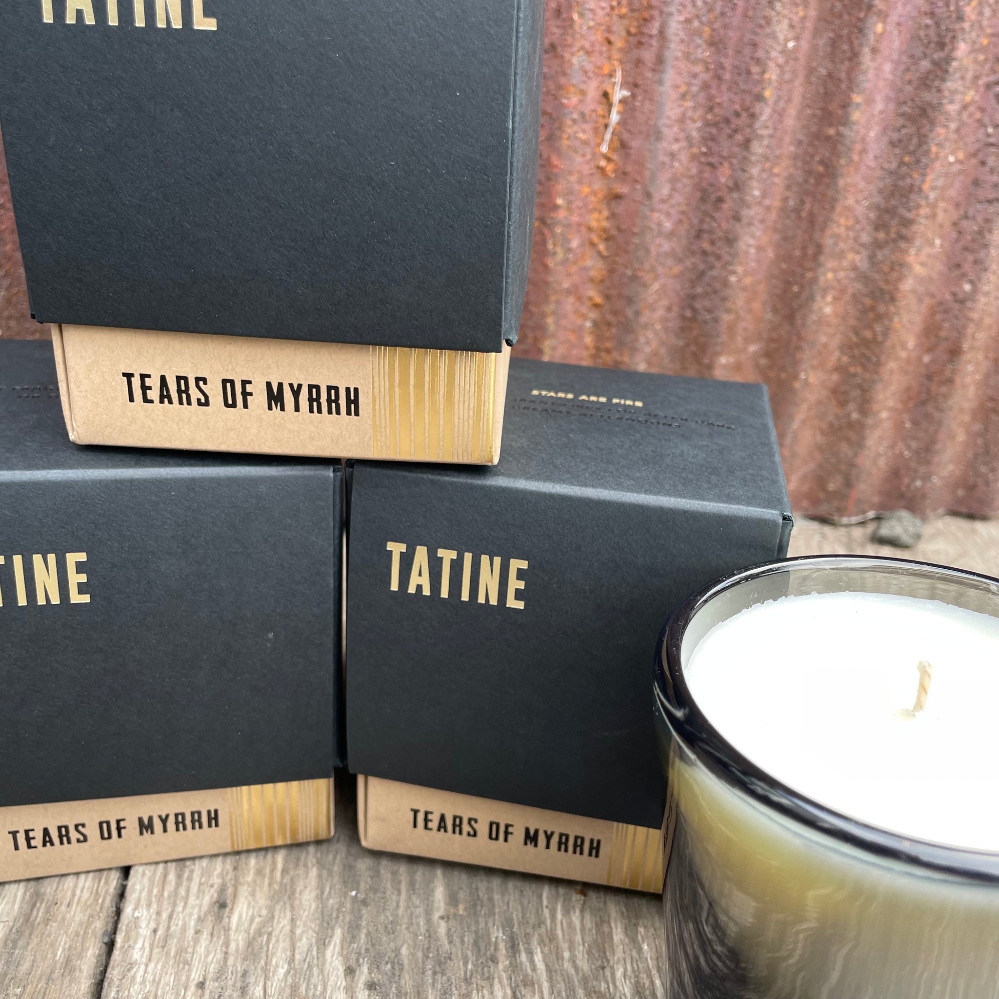 Stars are Fire Tears of Myrrh Hand-Poured Candle by Tatine