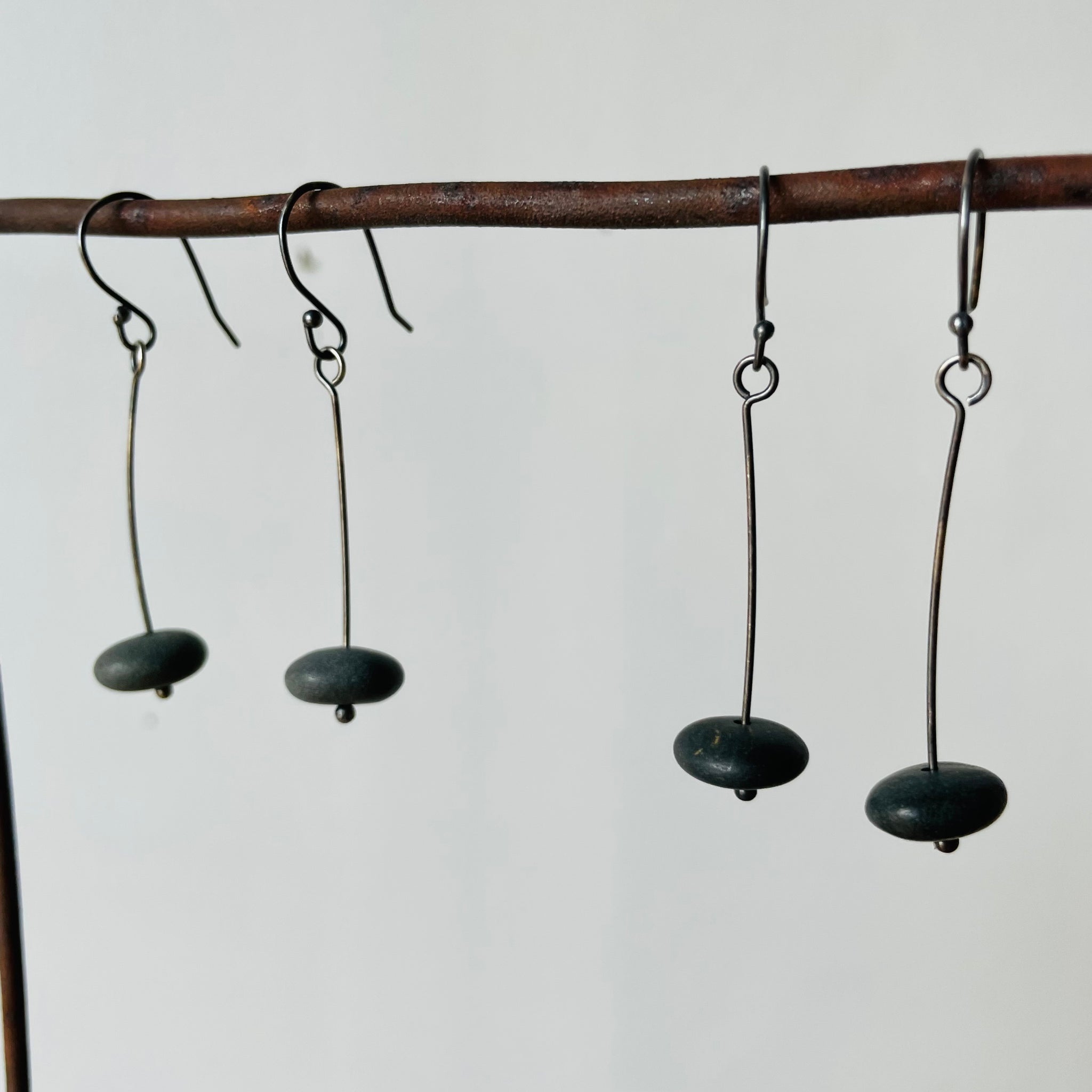 Stick Stone Bead Earrings by Lakestone Jewelry