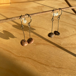 Stick Stone Bead Earrings by Lakestone Jewelry