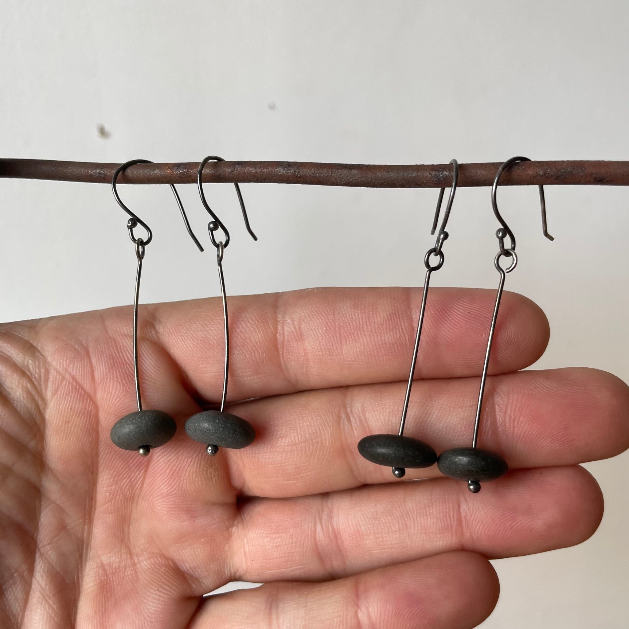 Stick Stone Bead Earrings by Lakestone Jewelry