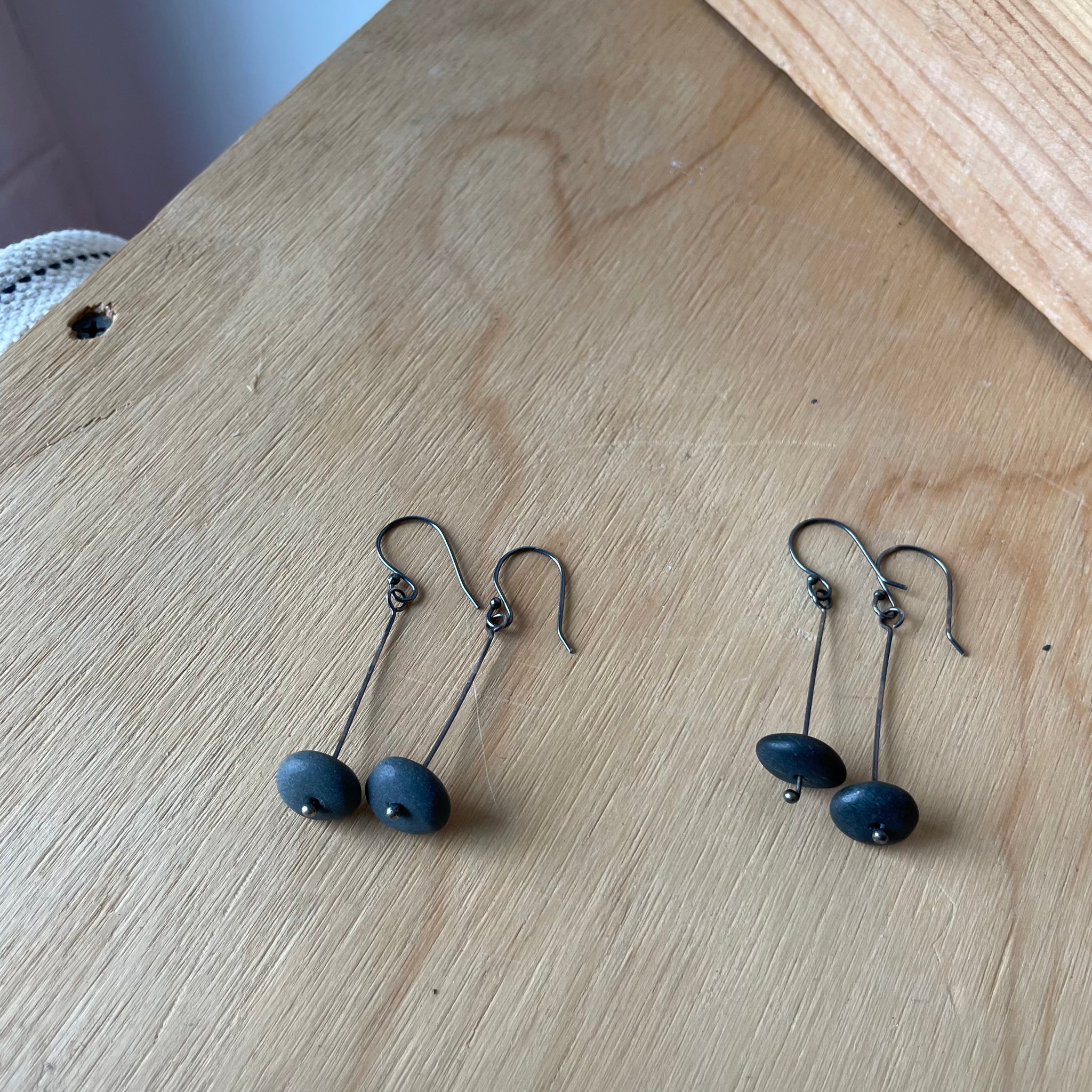 Stick Stone Bead Earrings by Lakestone Jewelry