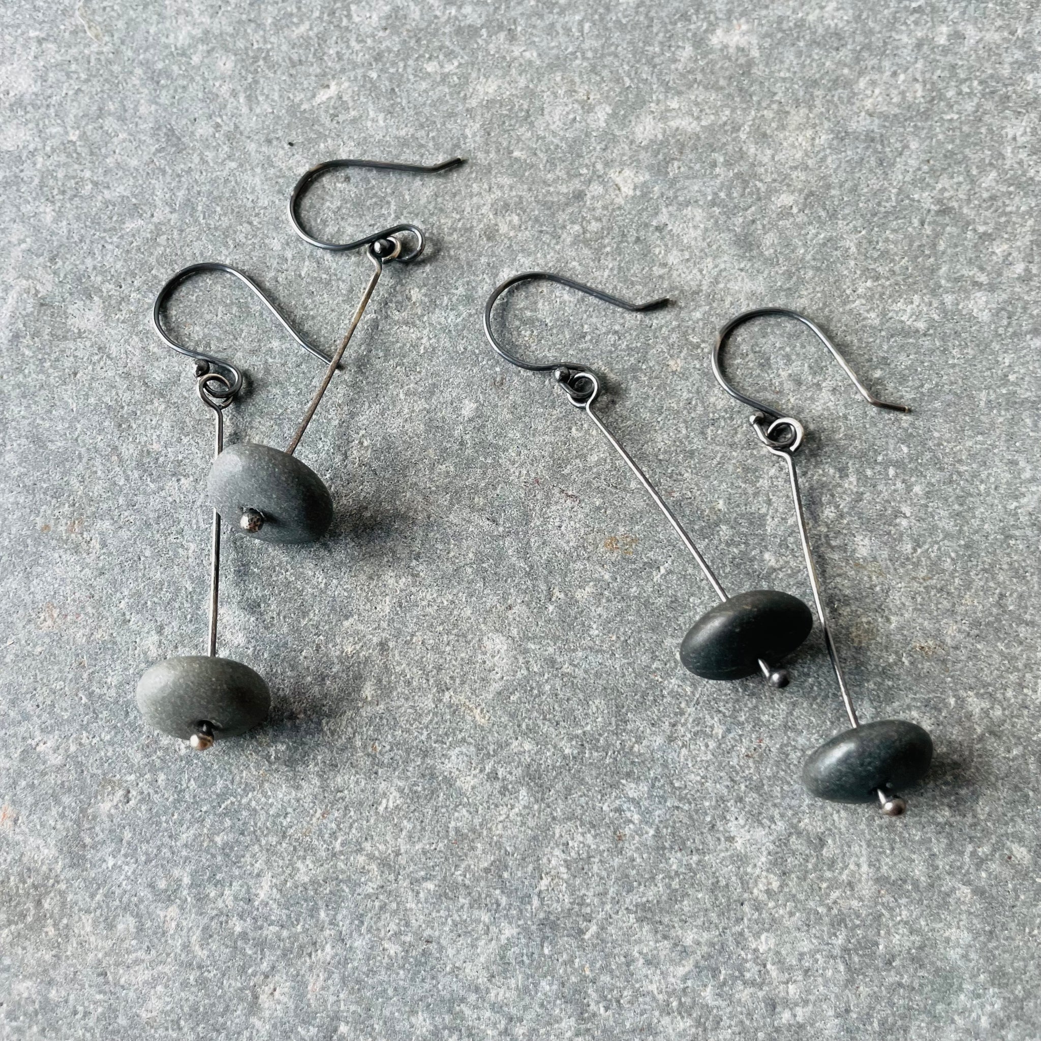 Stick Stone Bead Earrings by Lakestone Jewelry