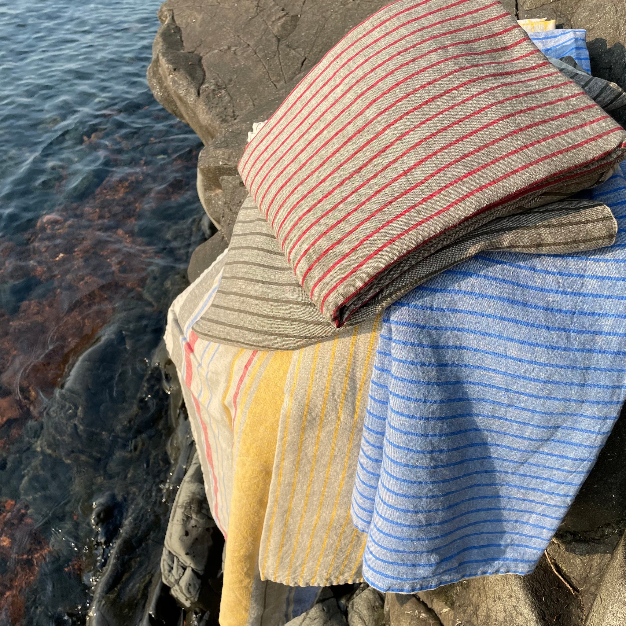 Travel Weight Linen Beach Blanket by Goodlinens Upstate MN