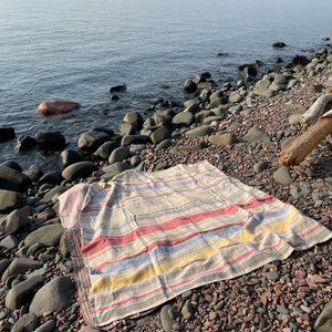 Travel Weight Linen Beach Blanket by Goodlinens