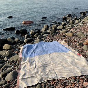 Travel Weight Linen Beach Blanket by Goodlinens