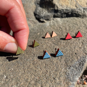 Triangle Stud Earrings by Bird of Virtue