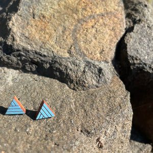 Triangle Stud Earrings by Bird of Virtue