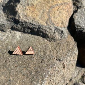 Triangle Stud Earrings by Bird of Virtue