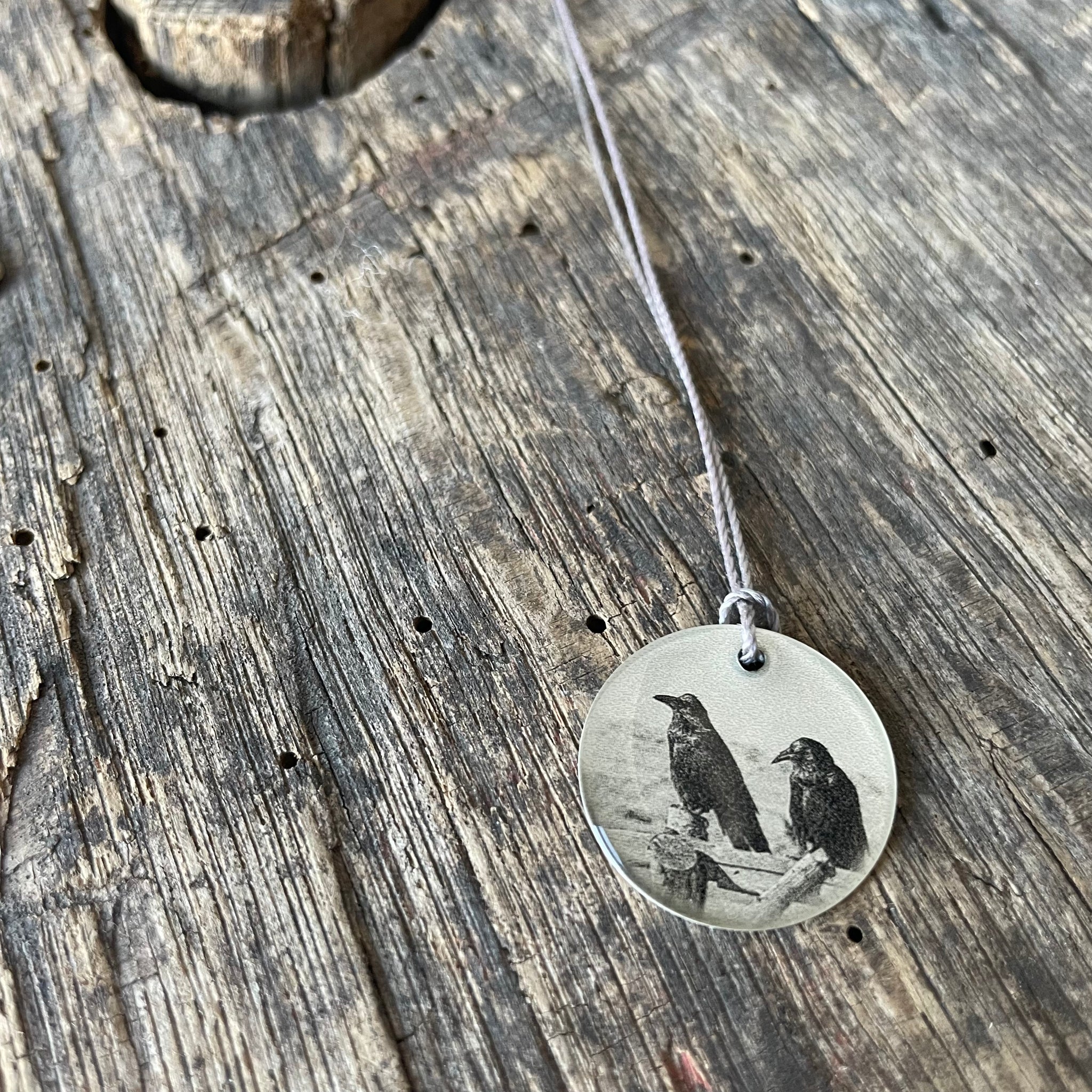 Two Ravens Photo Necklace by Everyday Artifact