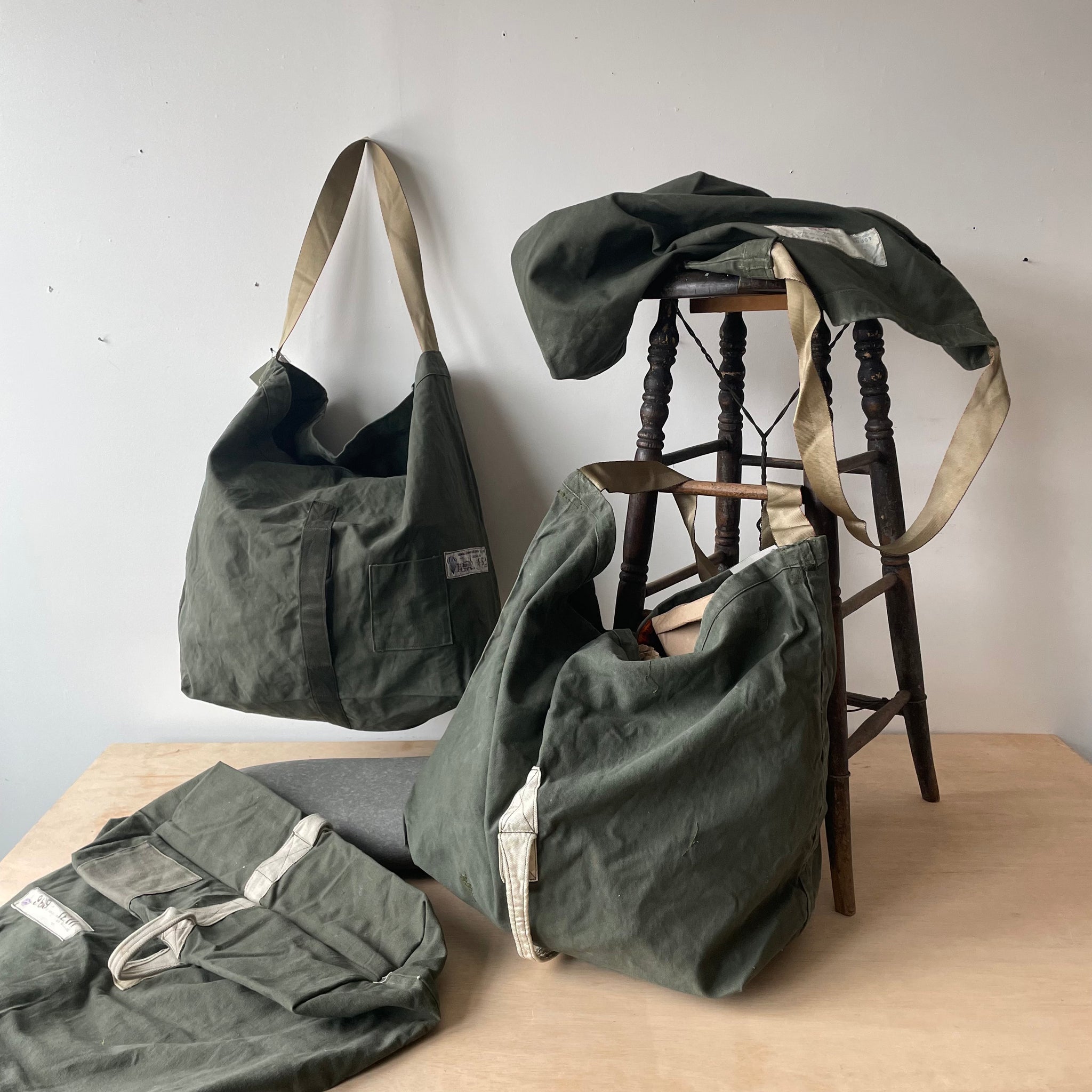 Vintage Recycled Material Shoulder Bag Upstate MN