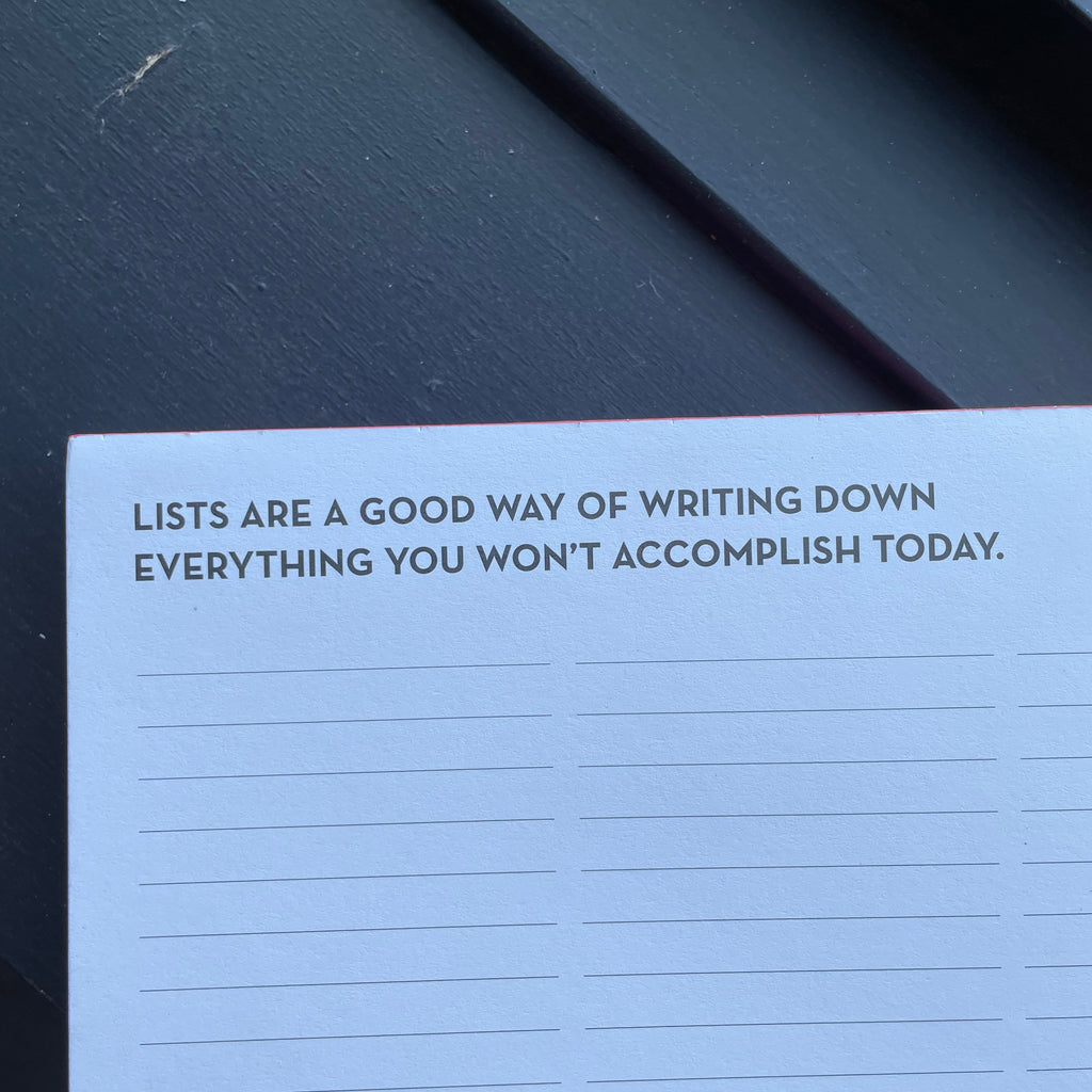 WON'T ACCOMPLISH List Pad by Sapling Press