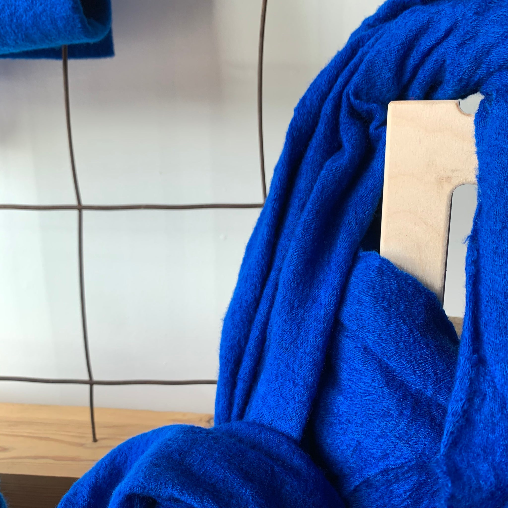 Wool Cloud Scarf in Bright Blue by Scarfshop