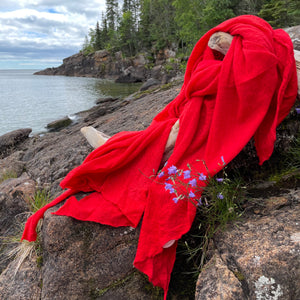 Wool Cloud Scarf in Tomato by Scarfshop