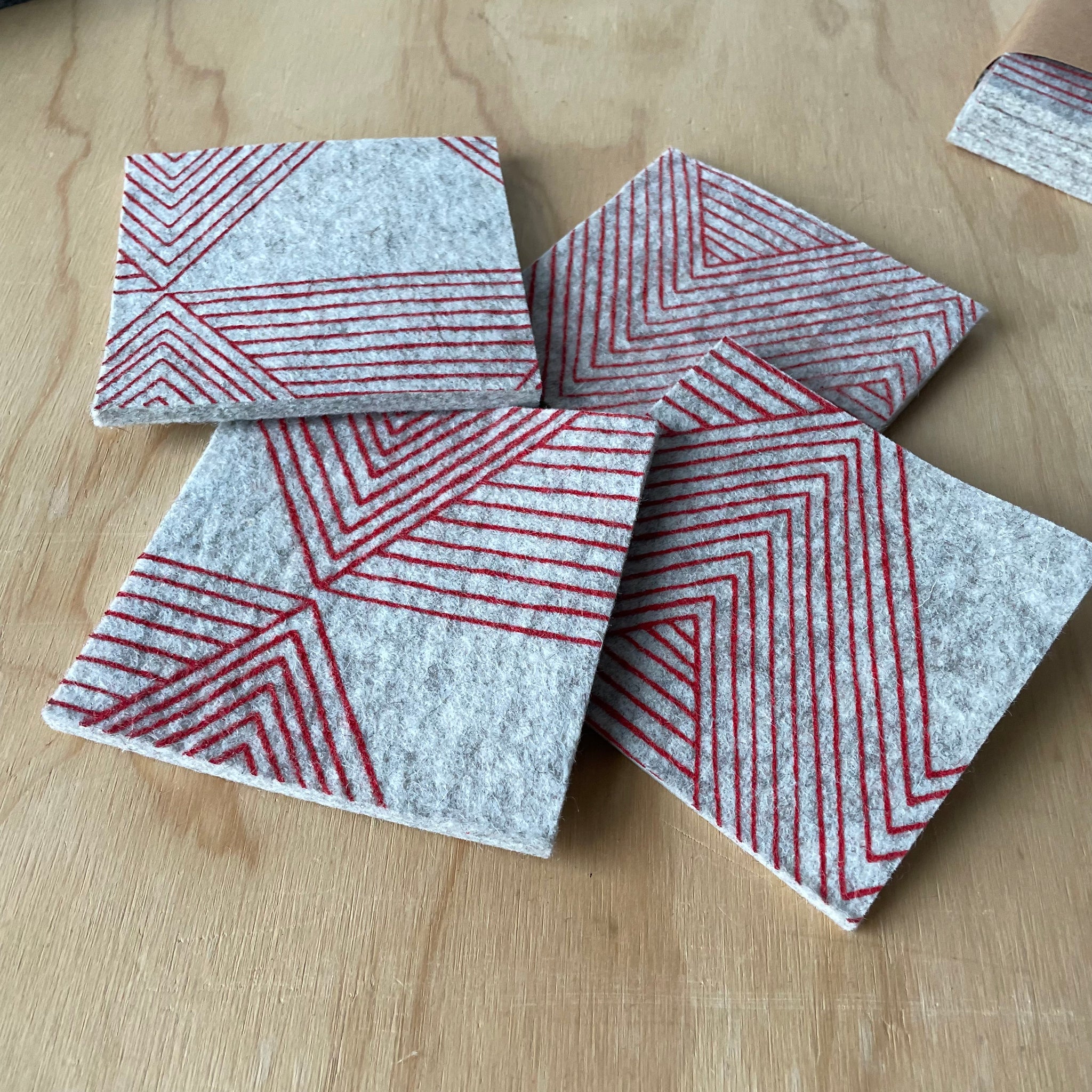 Wool Felt Coasters by Olga Joan
