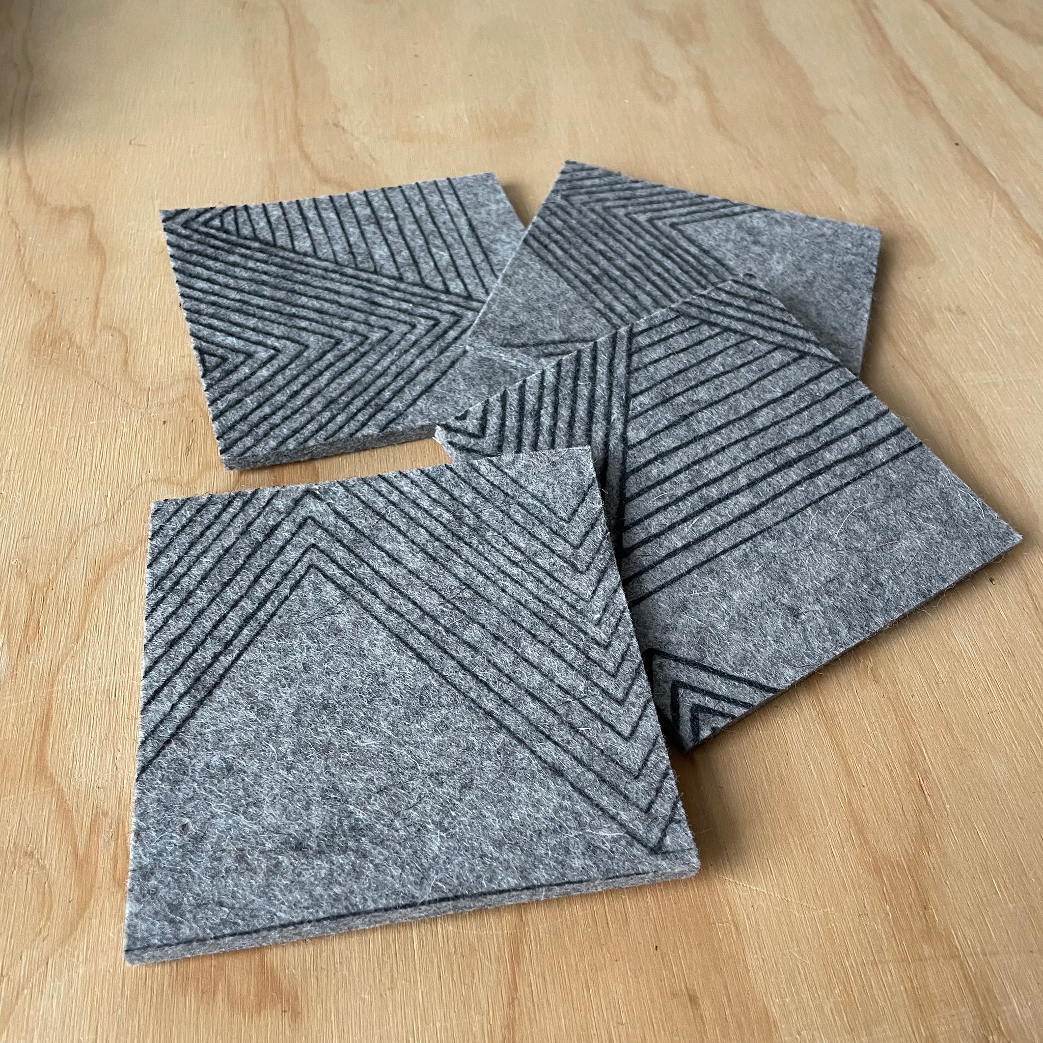 Wool Felt Coasters by Olga Joan