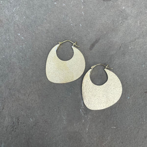 Yala Heritage Hammered Hoop Earrings in Brass by Mulxiply