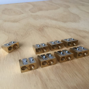 Brass Double Wedge Pencil Sharpener - Upstate MN 