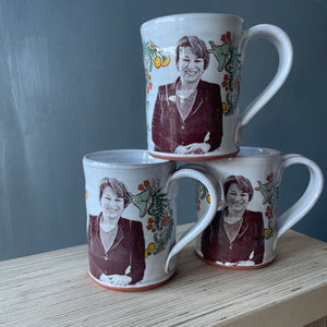 Amy Klobuchar Decorated Ceramic Mug by Justin Rothshank