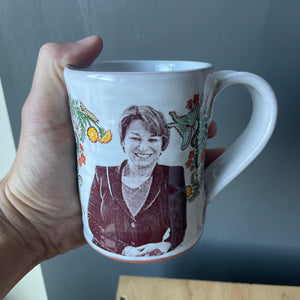 Amy Klobuchar Decorated Ceramic Mug by Justin Rothshank