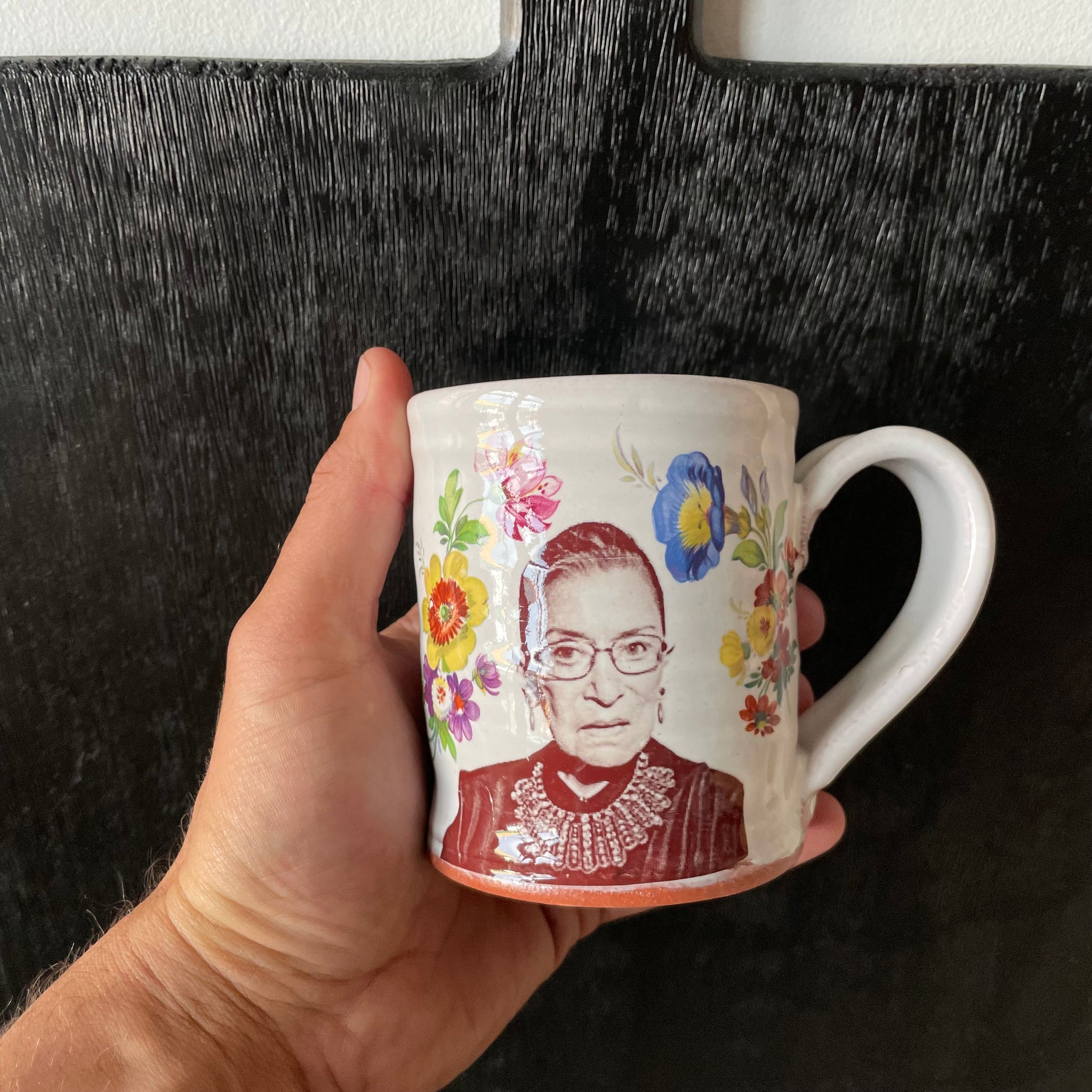 Ruth Bader Ginsburg (RBG) Decorated Ceramic Mug by Justin Rothshank