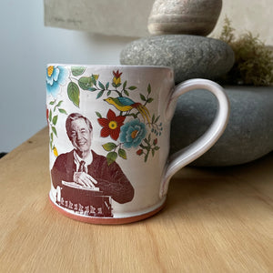 Mr. Rogers Ceramic Floral Mug by Justin Rothshank