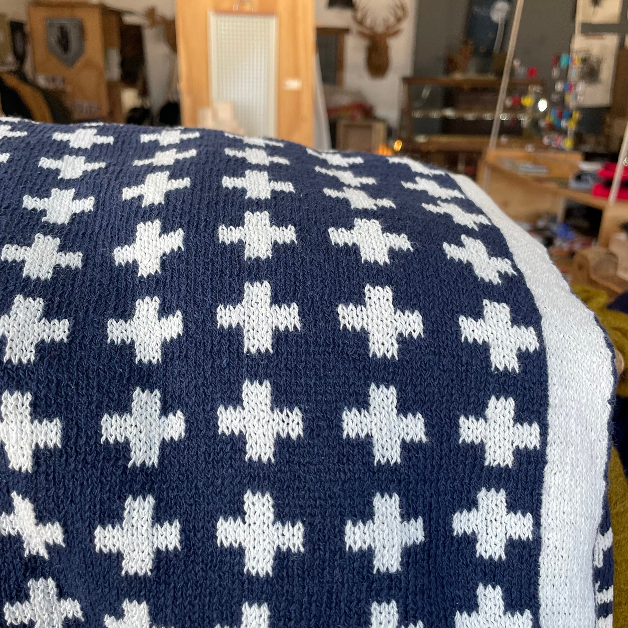 Repeating Cross Reversible Throw by Jill Malek for In2Green