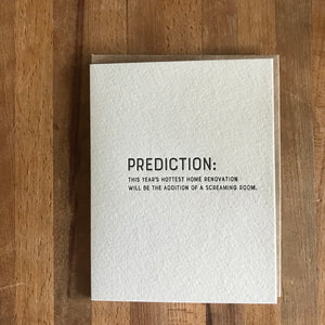 PREDICTION Letterpress Greeting Card by Sapling Press - Upstate MN 